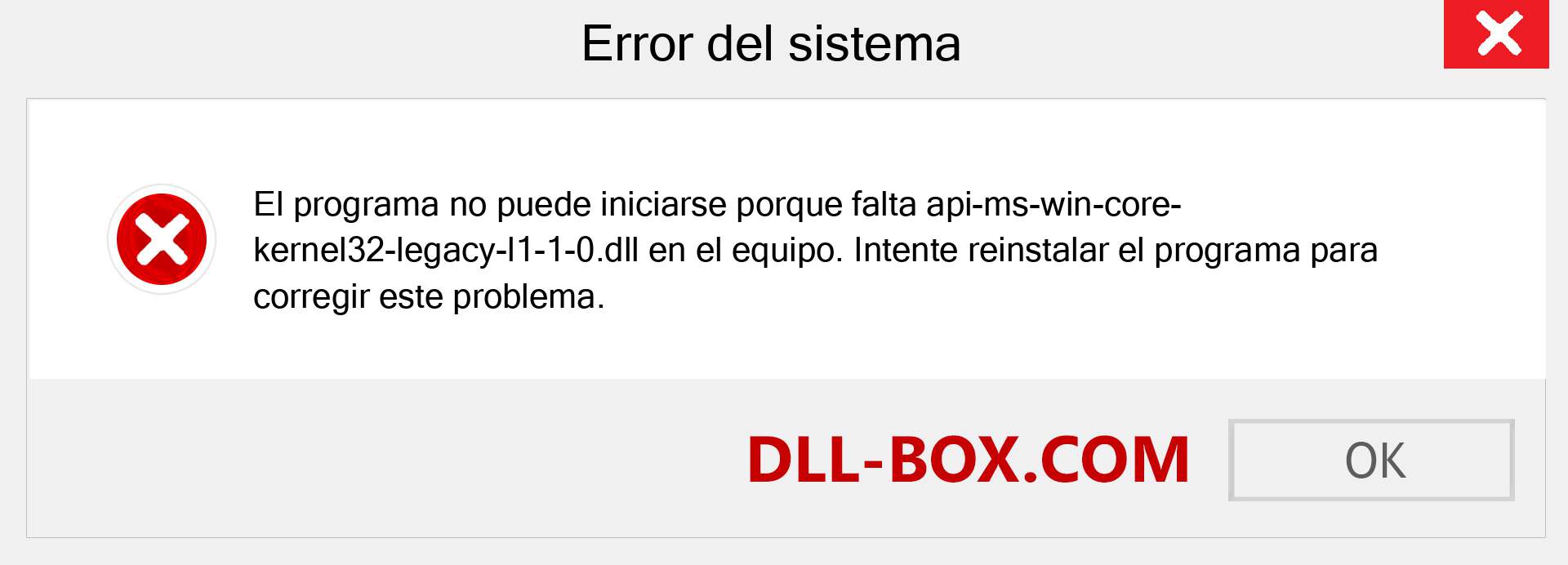 ¿Falta el archivo api-ms-win-core-kernel32-legacy-l1-1-0.dll ?. Descargar para Windows 7, 8, 10 - Corregir api-ms-win-core-kernel32-legacy-l1-1-0 dll Missing Error en Windows, fotos, imágenes